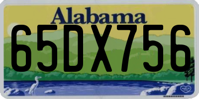 AL license plate 65DX756