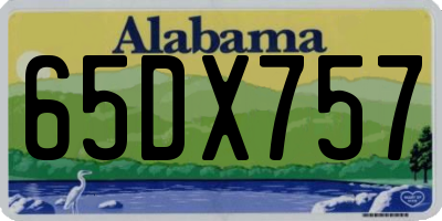 AL license plate 65DX757