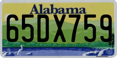 AL license plate 65DX759