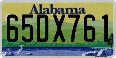 AL license plate 65DX761