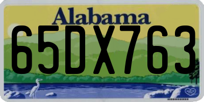 AL license plate 65DX763