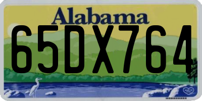 AL license plate 65DX764