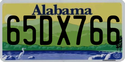 AL license plate 65DX766