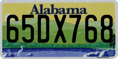 AL license plate 65DX768