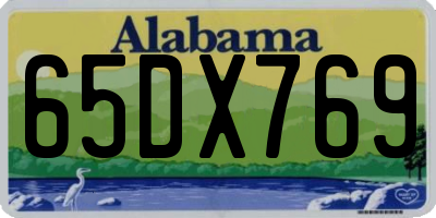 AL license plate 65DX769