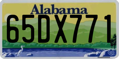 AL license plate 65DX771