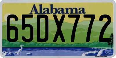 AL license plate 65DX772