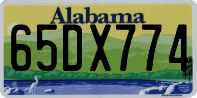 AL license plate 65DX774