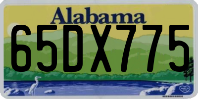 AL license plate 65DX775