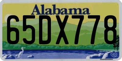 AL license plate 65DX778