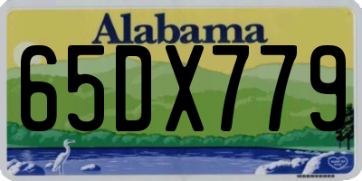 AL license plate 65DX779