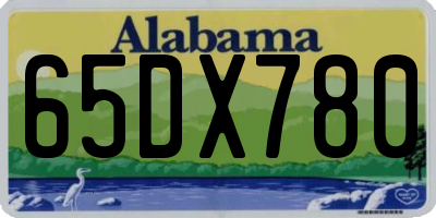 AL license plate 65DX780