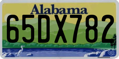 AL license plate 65DX782