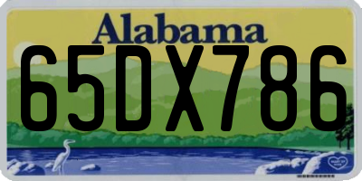 AL license plate 65DX786