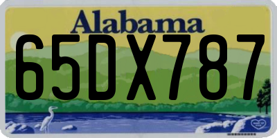 AL license plate 65DX787