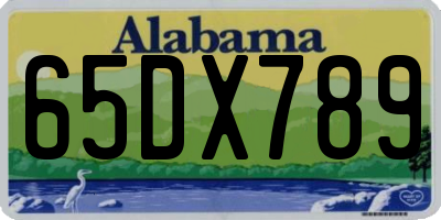 AL license plate 65DX789