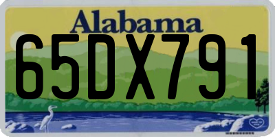 AL license plate 65DX791