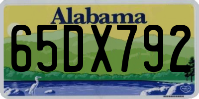 AL license plate 65DX792