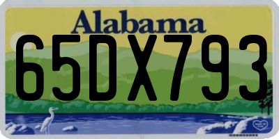 AL license plate 65DX793