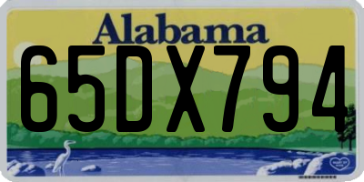 AL license plate 65DX794