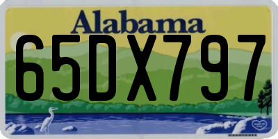 AL license plate 65DX797