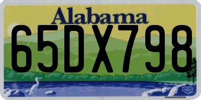 AL license plate 65DX798