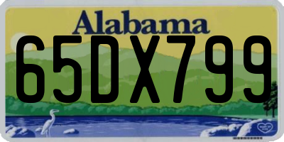 AL license plate 65DX799