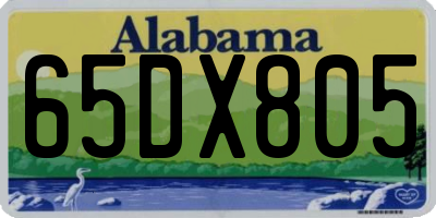 AL license plate 65DX805