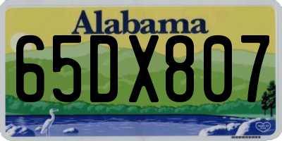 AL license plate 65DX807