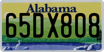 AL license plate 65DX808