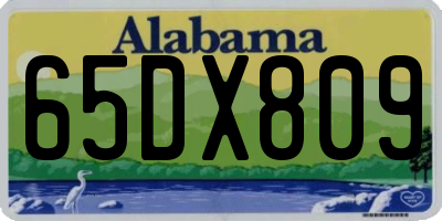 AL license plate 65DX809