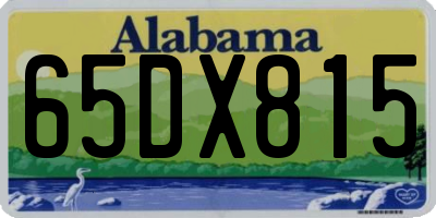 AL license plate 65DX815