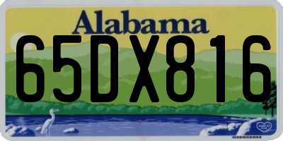 AL license plate 65DX816