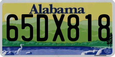 AL license plate 65DX818