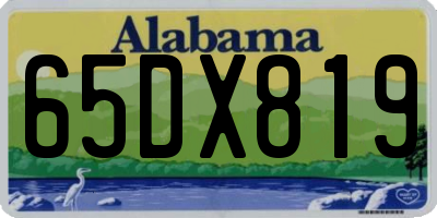 AL license plate 65DX819