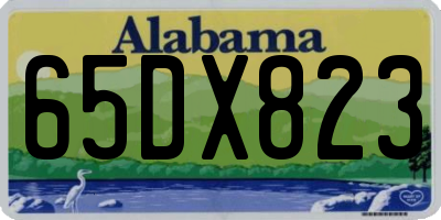 AL license plate 65DX823