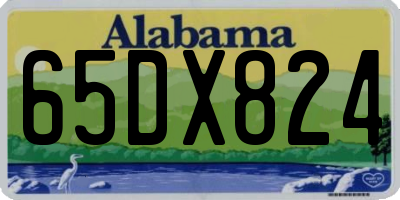 AL license plate 65DX824