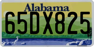 AL license plate 65DX825