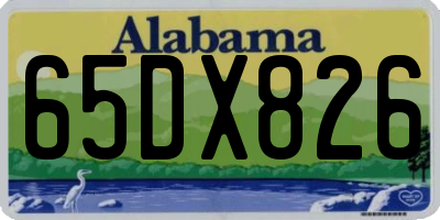 AL license plate 65DX826