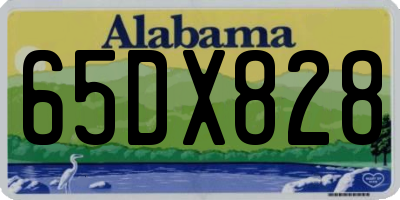 AL license plate 65DX828