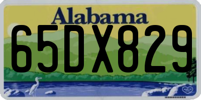 AL license plate 65DX829