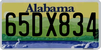 AL license plate 65DX834