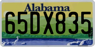 AL license plate 65DX835