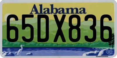 AL license plate 65DX836