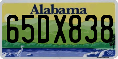 AL license plate 65DX838