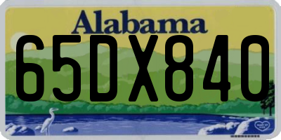 AL license plate 65DX840