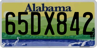 AL license plate 65DX842