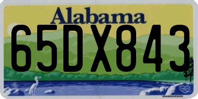 AL license plate 65DX843