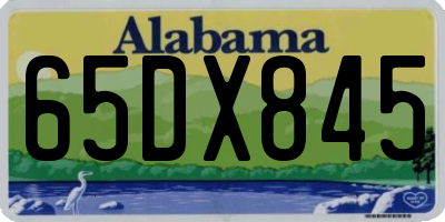 AL license plate 65DX845