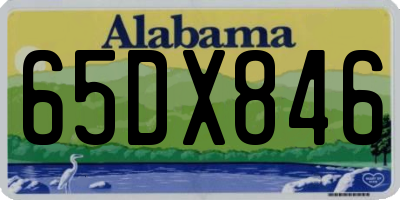 AL license plate 65DX846